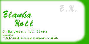 blanka moll business card